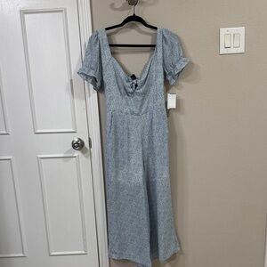 Chic Blue Midi Dress